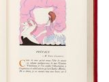 an open book with a picture of a woman and a cat on it
