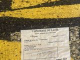 a close up of a piece of fabric with a label on it