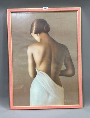 Philippe BOUDOY - Portrait d'une femme nue de dos au chignon
