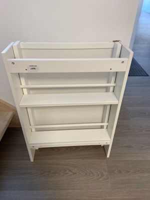 white bookcase with three shelves for sale in los angeles, ca