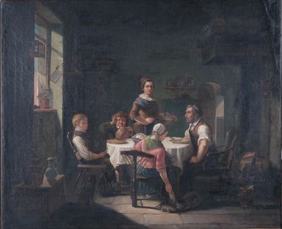 Thomas WEBSTER (1800-1886), attribué à Scène d’intérieur