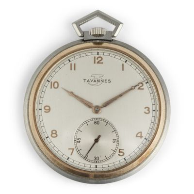 a silver and gold pocket watch on a white background