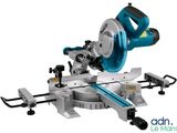 a close up of a mitre saw on a white background