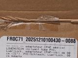 a box with a sticker on it that has a barcode on it