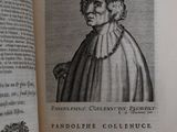 an open book with a picture of a man wearing a hat