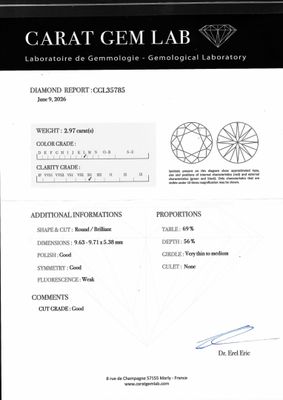 un gros plan sur une feuille de papier sur laquelle figure l'image d'un diamant