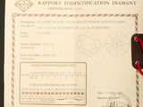un document sur lequel figurent l'image d'un diamant et une paire de ciseaux