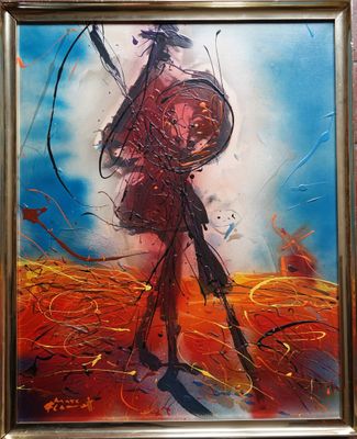 MARC FLAMENT (1929-) Composition abstraite, huile sur toile … - Photo 1