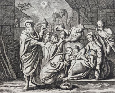 un vieux dessin en noir et blanc représentant un groupe de personnes dans une pièce