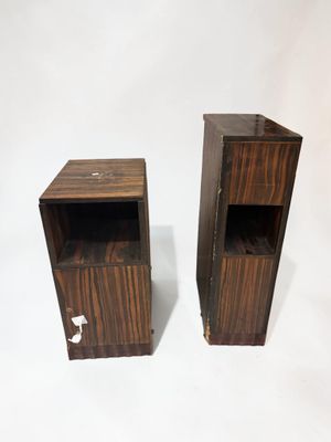 Deux bouts de canapés d'époque Art Déco en placage de paliss…