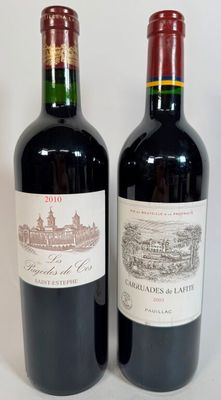 deux bouteilles de vin rouge posées l'une à côté de l'autre sur une table