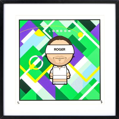 une photo encadrée représentant un personnage de dessin animé avec un bandage sur la tête