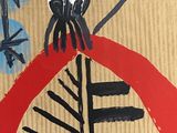 a picture of a painting on a cardboard board