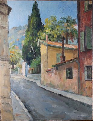 Gaston BANCQUART (1899-1971) Menton Garavan Avenue de Pian - Photo 1