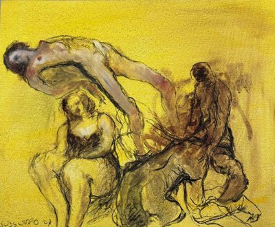 Tableau représentant deux nus et un homme à cheval, par Edgar Edgar Edgar Edgar Edgar Edgar Edgar Edgar Edgar Edgar Edgar Edgar Edgar Edgar Edgar Edgar Edgar Edgar