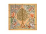 an image of a picture of a tree on a table cloth