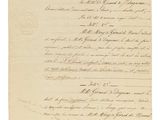 une lettre écrite à l'encre noire sur une feuille de papier