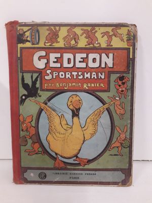un vieux livre pour enfants avec l'image d'un canard sur la couverture