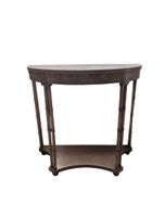 Console de forme demi-lune en bois mouluré et sculpté en boi…