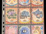 a lot of pokemon trading cards on a binder