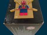 a box with a lego figure on it that is sitting on a table