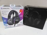 a box with a pair of headphones sitting on a table
