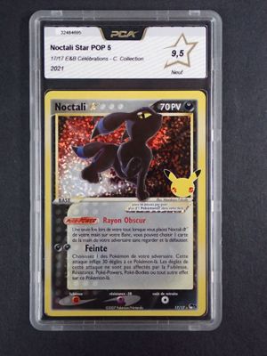 a close up of a card with a pokemon character on it
