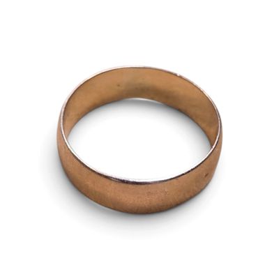 an image of a gold wedding ring on a white background
