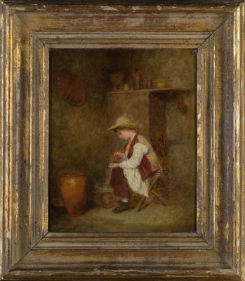 Léon RICHET (1847-1907) "Le laveur de pinceaux" HSP, SBG.