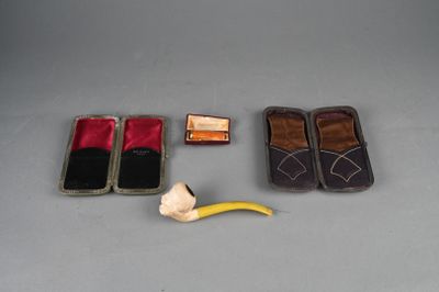 two cell phones and a banana on a table