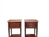 pair of mahogany bedside tables
