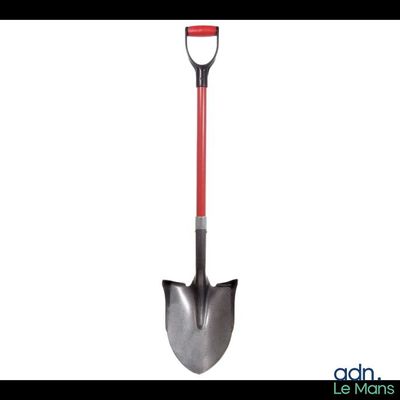 a close up of a shovel on a white background