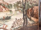 a picture of a painting on the wall of a room
