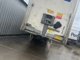 a semi truck that is parked in a lot
