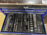 many tools in the tool box on the table