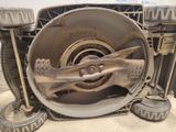 a close up of a wheel on a truck
