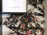 a box with a bunch of toy soldiers in it