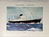 a picture of a picture of a ship in the water