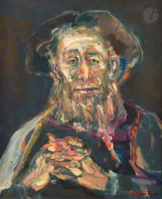 a painting of an old man with a beard and a hat