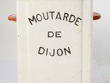 french moutarde de dijon biscuit tin with lid, circa
