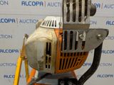 a close up of a machine on a stand