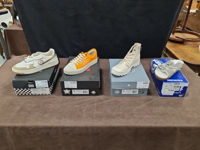 Lot de 4 paires de chaussures de marques PALLADIUM, NO NAME …