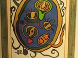 a picture of a painting on the wall of a room
