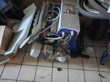 a picture of a room with a lot of clutter on the floor