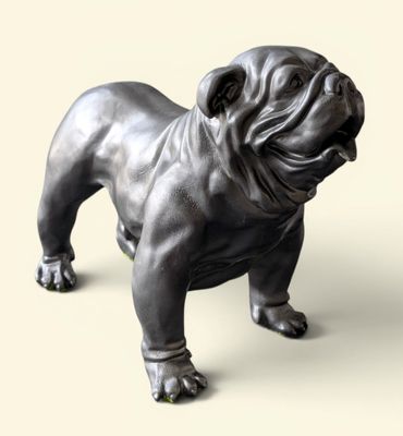 "Bulldog" Sculpture d'extérieur ou de jardin en résine laqué…