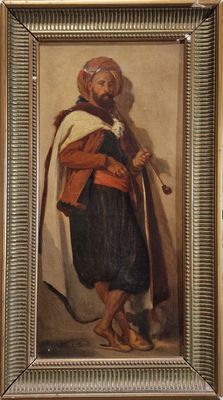Alfred DARJOU (1832-1874) Fumeur de pipe au turban - 1869