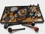a tray with a lot of different items on it