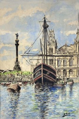 ROY. A. ROY (XX°) Voilier à quai Aquarelle sur papier signée…