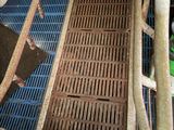 a metal grate that has been placed on the floor