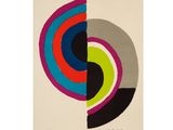 une image représentant un dessin d'une spirale colorée sur fond noir